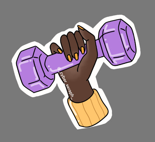 Baddie gym sticker- Nails