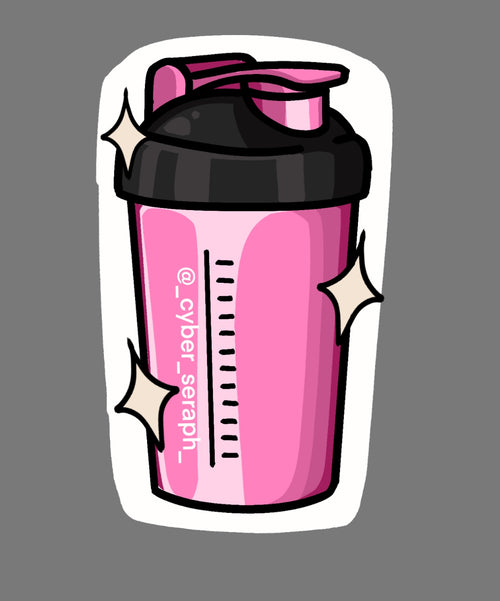 Baddie gym sticker- shaker bottle